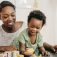 Mum and toddler playing