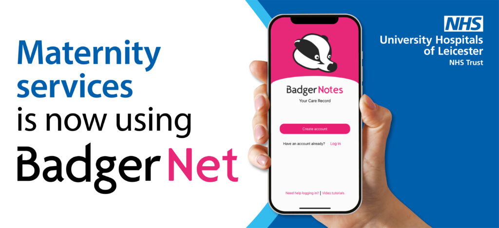 Image showing you can access maternity notes through Badger Net