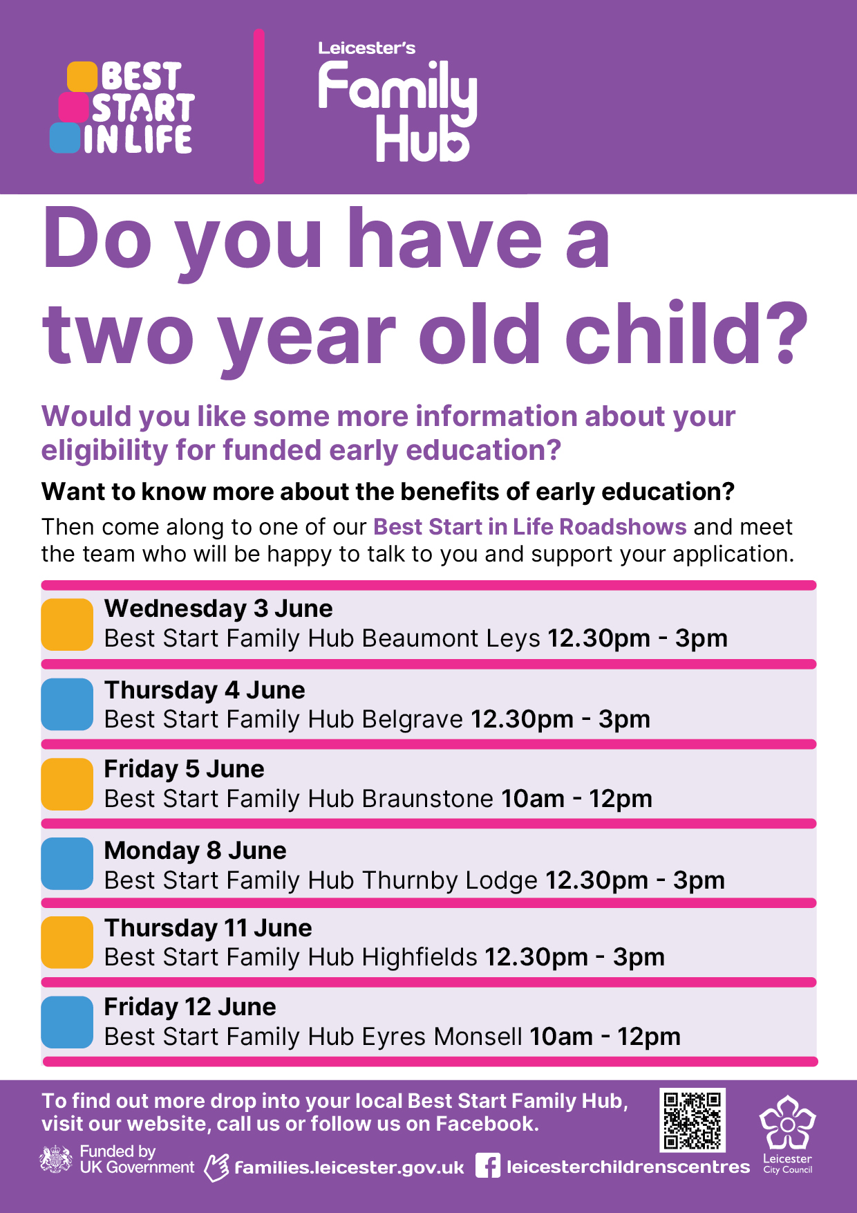 Bets Start for Life roadshow poster
