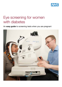 Front cover of Eye screening for women easy read leaflet
