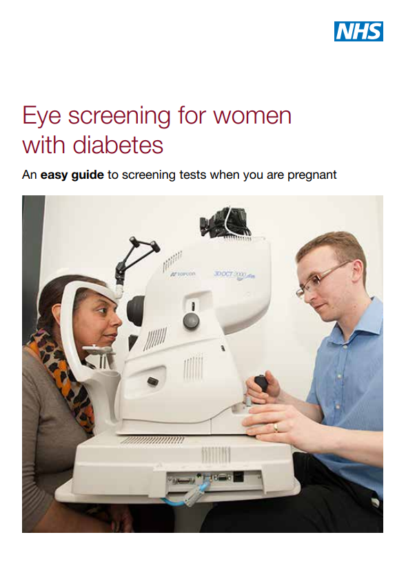 Front cover of Eye screening for women easy read leaflet
